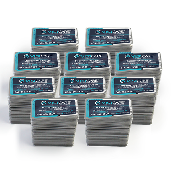 bulk volume order of VisiCare microfiber erasers that cling to white boards