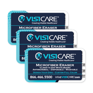 3 VisiCare microfiber erasers that cling to white boards
