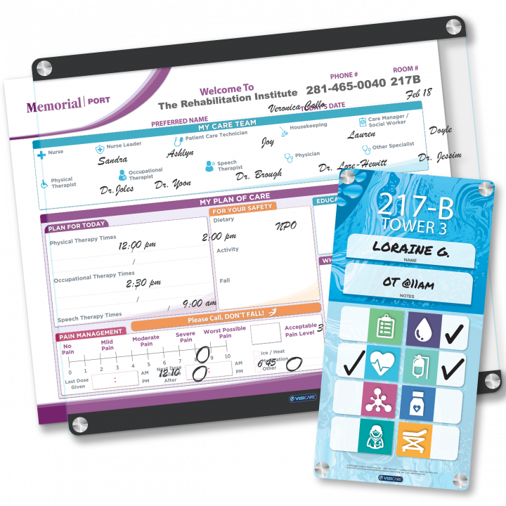 Plexi StandOff Whiteboards Interchangeable VisiCareClear™