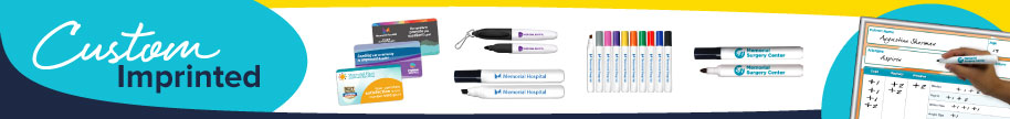 personalized dry erase markers and microfiber cloth erasers with custom imprint