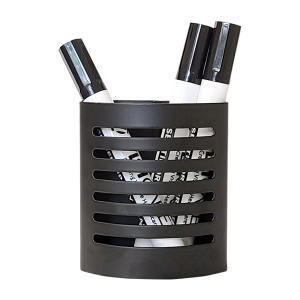 Dry Erase Marker Holder front view adhesive mounting in black
