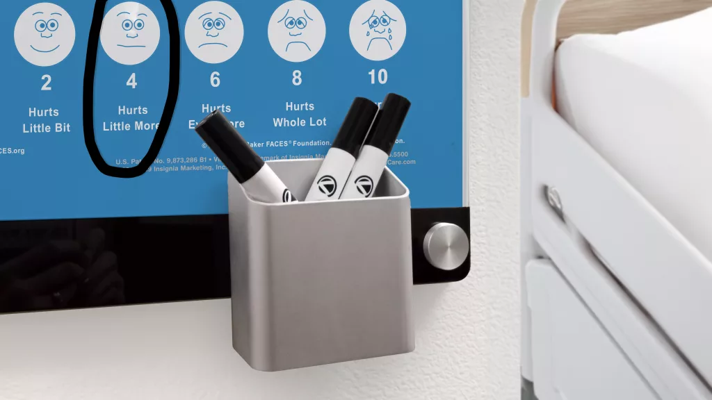 Dry Erase Marker Holder for healthcare easy access