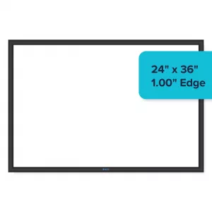 VisiCare™️ White Board 1" Edge Black 24" x 36" – Blank (White)
