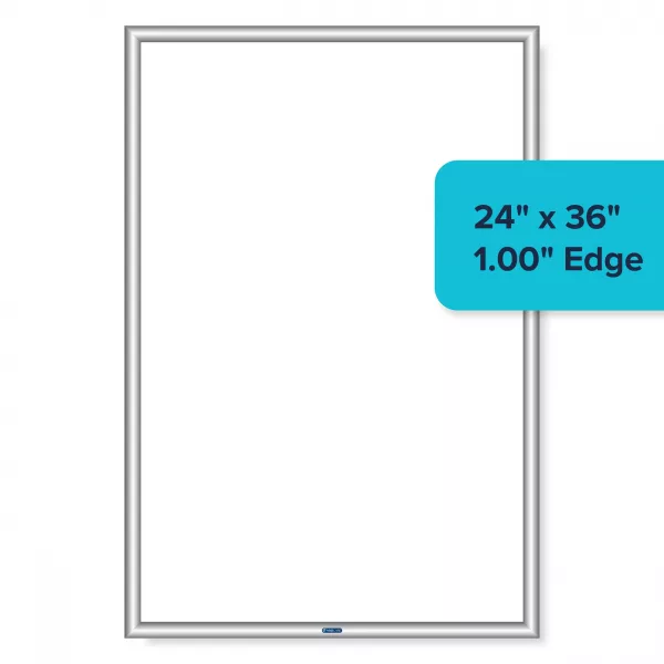 VisiCare™️ White Board 1" Edge Silver 24" x 36" – Blank (White) - Image 3