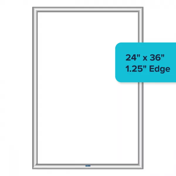 VisiCare™️ White Board 1.25" Edge Silver 24" x 36" – Blank (White) - Image 3