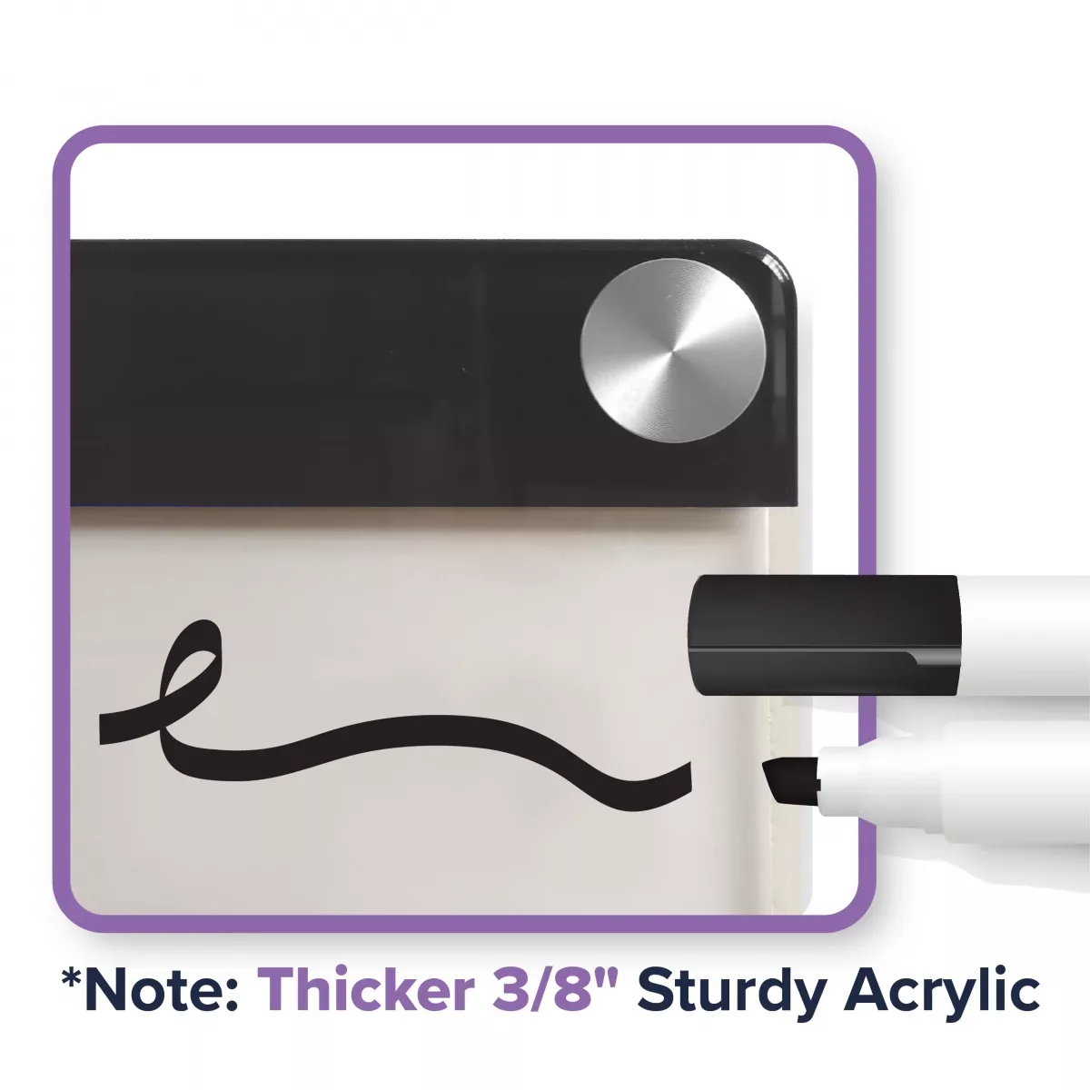 VisiCare™ Plexi Board 8"x13", Insert White (Blank) - Image 3