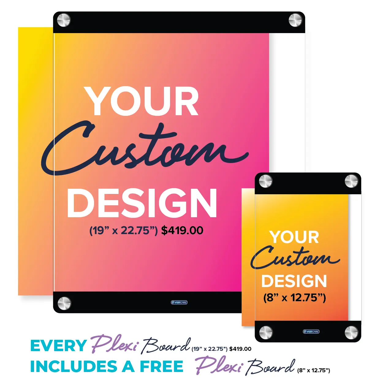 Plexi board for custom patient board year end special