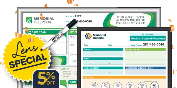 VisiCare White Boards lenses to refresh medical facility patient boards