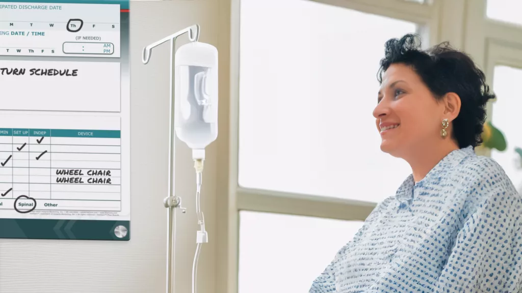 patient and best custom patient board in VisiCare Glass Board Interchangeable style