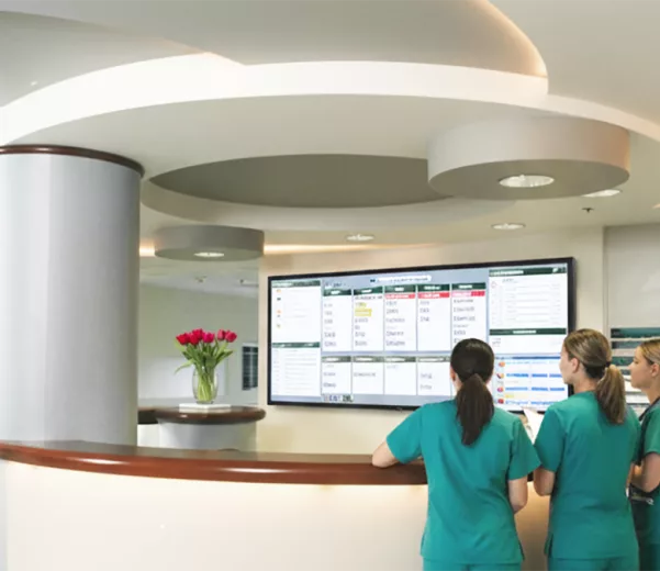 VisiCareHD Digital Board in custom Nurse Unit