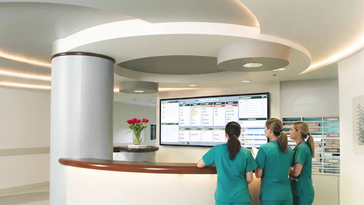 VisiCareHD Digital Board in custom Nurse Unit